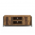 HAWKINS 140 cm 2-deurs donker hout industrieel design TV-meubel