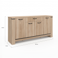 IDAHO 160 m dressoir 4 deuren met eigentijds design lade