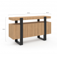 OCTAVE 4-deurs dressoir met lattenbodem 140 cm