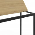 Table console 2en1 repliable 110 cm DETROIT 4 personnes design industriel