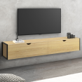 DETROIT 2-deurs tv-element voor wandmontage in industrieel design 180 cm