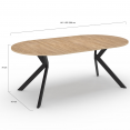 ALIX ronde uitschuifbare eettafel voor 4-10 personen 110 - 200 cm