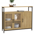 DETROIT 2-deurs dressoir met laden in industrieel design, 100 cm