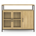 DETROIT 2-deurs dressoir met laden in industrieel design, 100 cm