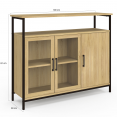 DETROIT 2-deurs dressoir met laden in industrieel design, 100 cm