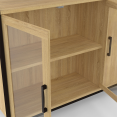 DETROIT 2-deurs dressoir met laden in industrieel design, 100 cm