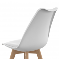 Set van 6 Scandinavische SARA-stoelen in donkergrijs, wit, zwart en zwart, grijs en wit patchworkfluweel