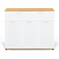 VITO 3-deurs dressoir met 1 witte lade en 100 cm houten blad