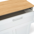 VITO 3-deurs dressoir met 1 witte lade en 100 cm houten blad