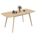 NOOR uitschuifbare eettafel 4-6 personen houteffect 120-160 cm