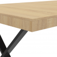 ALMA 6-persoons eettafel, industrieel ontwerp 160 cm