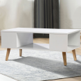Scandinavische EFFIE-salontafel in wit hout