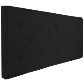 EVA gestoffeerd hoofdeinde in zwart PVC voor bedden van 140 en 160 cm