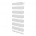 Wit rolgordijn dag/nacht met zebramotief 60 x 230 cm