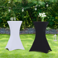 Set van 2 witte hoezen voor 105 cm hoge klaptafels