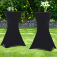 Set van 2 zwarte hoezen voor hoge klaptafel 105 cm
