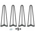 Set van 4 haarspeldpoten 40,5 cm voor industriële designtafel