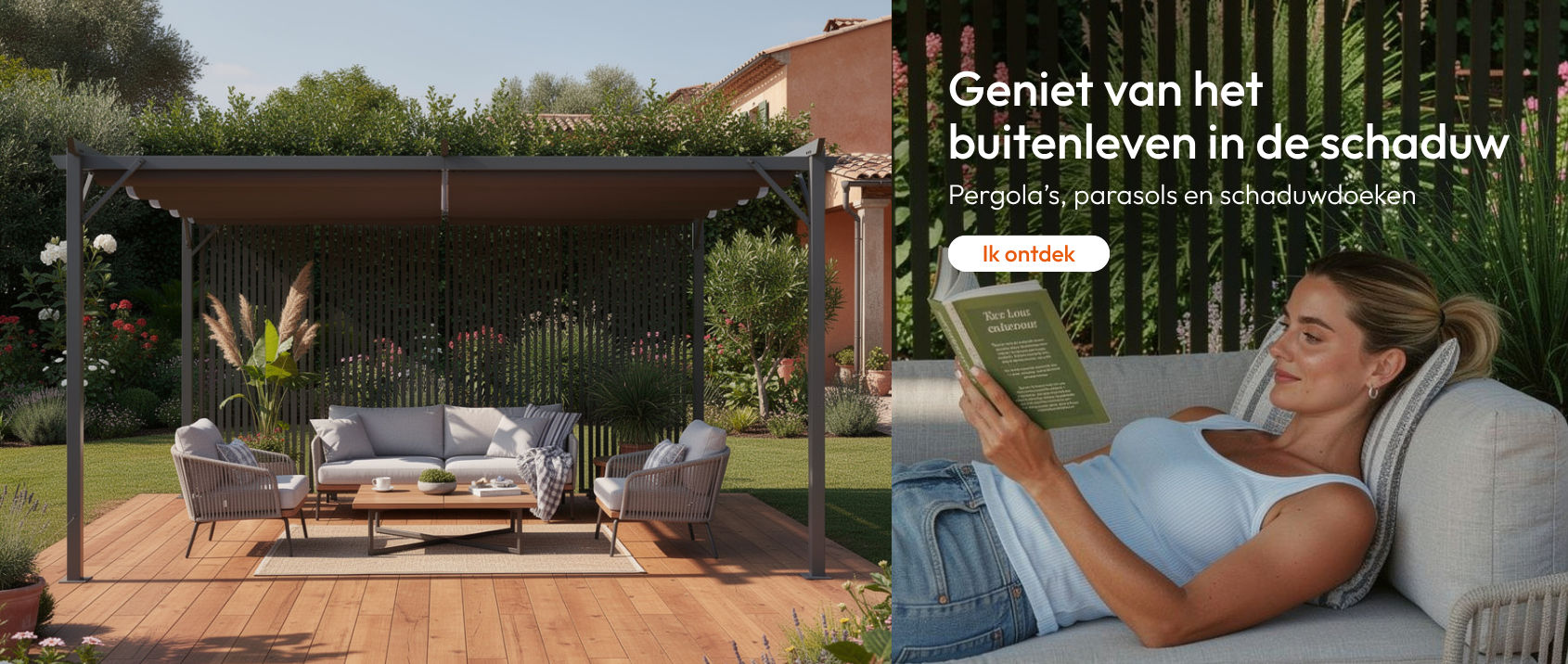 Pergola's, parasols en schaduwzeilen
